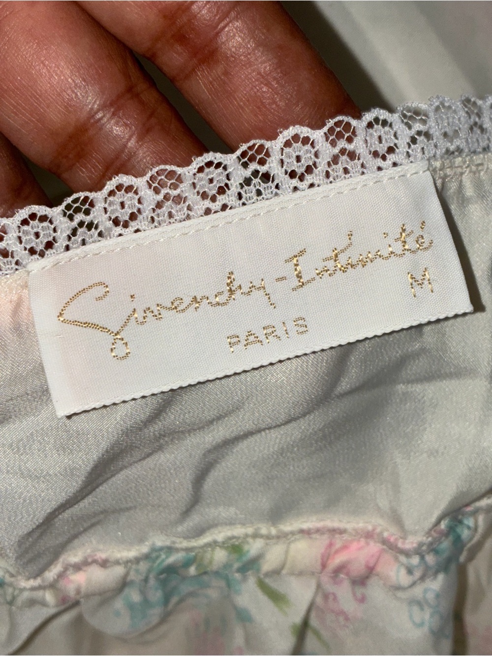 Givenchy Intimate Paris Lace-Trim White Slip Top givenchy nightgown and robe